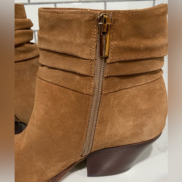 Vince Camuto Nerlinji Brown Leather Suede Ankle Boots Women’s Size 6.5 New - Picture 6 of 10